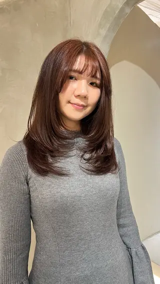 ロング 横浜/メンズカット 曲がる縮毛矯正のヘアスタイル