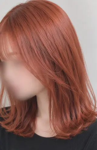 ミディアム 半田 百香のヘアスタイル