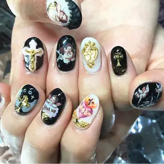 ネイル 渋谷／チップ長さ出し 👑アプレgel-xのネイルデザイン