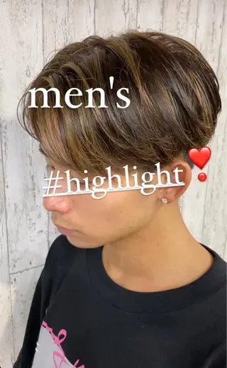 ショート カラー メンズ 勝河 怜楊のヘアスタイル