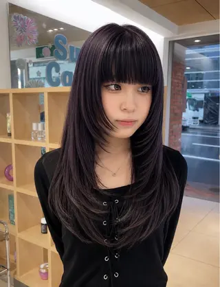 ロング ❤︎韓国レイヤー❤︎ アカリのヘアスタイル