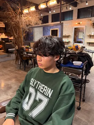パーマ メンズ litbyfifth 濵崎寛太のヘアスタイル