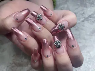 ネイル YumiNail 長さだし&ハンドケアのネイルデザイン