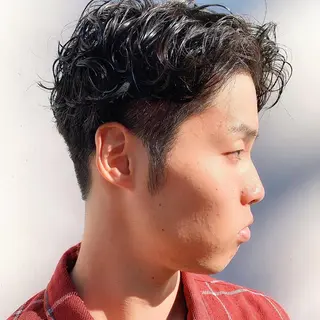パーマ メンズ 中川 竜誠のヘアスタイル
