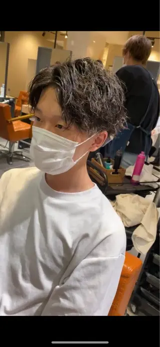 ショート パーマ メンズ ALLYS 中島史優のヘアスタイル