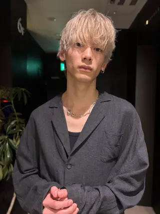 カラー メンズ 原宿パーマ・カラー 小原隼人のヘアスタイル