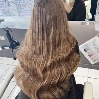 ロング カラー 縮毛矯正/ワンカラー モデル募集🫧田村のヘアスタイル