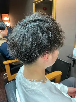 パーマ メンズ 木下 龍斗のヘアスタイル