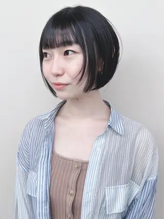 ショート ボブ/ゆるふわ ボブパーマ/とういのヘアスタイル