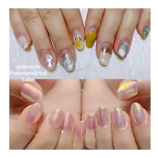 ミディアム ネイル 🐾enen style 🐾のネイルデザイン