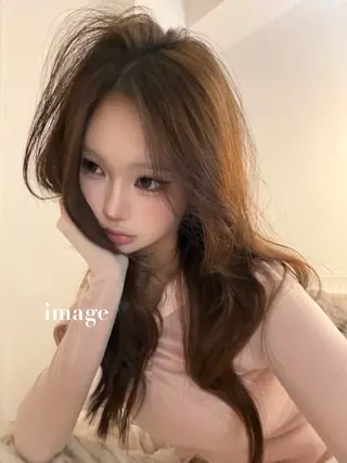 ロング 韓国ワンホン透明感 カラー✨🖤ここあのヘアスタイル