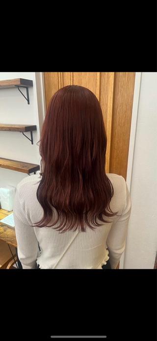 ロング カラー くいた あやなのヘアスタイル