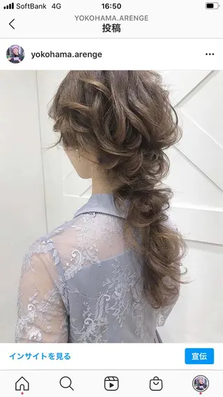 セミロング あやか 白髪ぼかしハイライトのその他イメージ