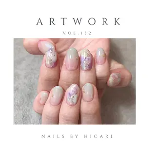 ショート カラー ネイル マツエク・マツパ illum hicariのネイルデザイン