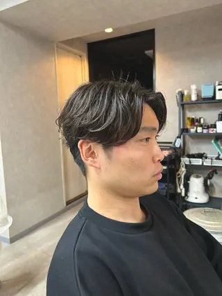 ショート パーマ メンズ メンズ特化/マッシュ 小原  啓裕のヘアスタイル
