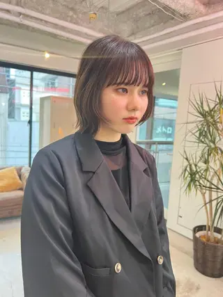ミディアム カラー 朝が楽になるパーマ /ミリヤのヘアスタイル