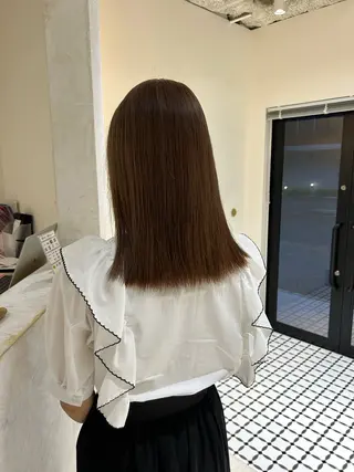 ミディアム 田中 樹奈のヘアスタイル