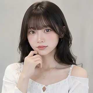 カラー 縮毛矯正/レイヤー/ 前髪カット/おばかんのヘアスタイル