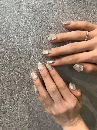 ネイル なぽ ❤︎長さだし / 韓国nailのネイルデザイン