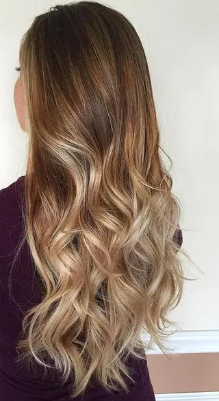 ロング カラー パーマ ヘアアレンジ 大阪レミーエクステ チビ編み込みのヘアスタイル