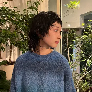 ミディアム パーマ 高原 優のヘアスタイル