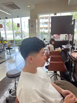 ショート カラー パーマ メンズ 成田No.1 メンズヘア/清和武虎のヘアスタイル