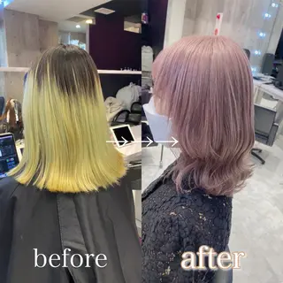 ロング カラー ダブルカラー特化💍 tiam💍韓国ヘアのヘアスタイル