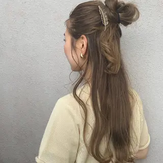 カラー ヘアアレンジ オリーブベージュ きょうかのヘアスタイル
