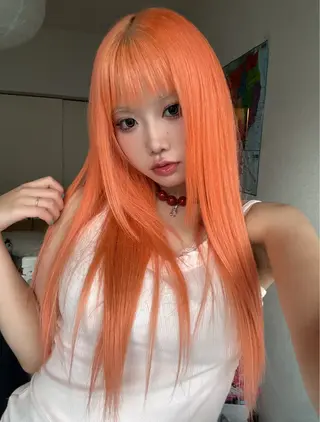 ロング 【ピンク/ラベンダー 】mao🐩💜のヘアスタイル