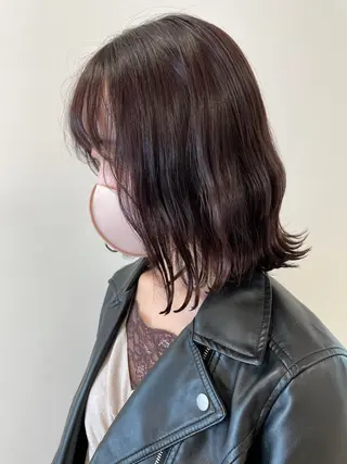 ミディアム カラー 顔まわりカット✄ ベージュカラー🧸のヘアスタイル