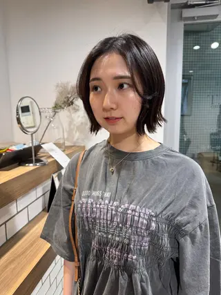 ショート レイヤー/大人ボブ| ワタナベ リョウカのヘアスタイル