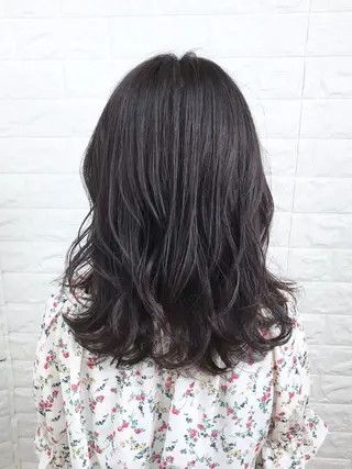 ミディアム カラー 髪質改善縮毛矯正 美容師✂️山崎竜二のヘアスタイル