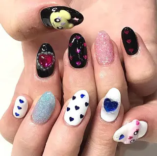 ネイル 渋谷／チップ長さ出し 👑アプレgel-xのネイルデザイン