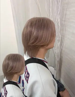 ショート カラー ヘアアレンジ メンズ 🩶透明感カラー 池袋/mei🩶のヘアスタイル