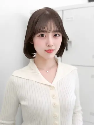 ショート カラー ヘアアレンジ 縮毛矯正🤍 盛れるボブ/ひかりのヘアスタイル