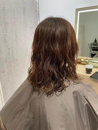 セミロング パーマ ☁️ natsuki☁️のヘアスタイル