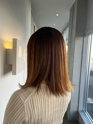 ミディアム おせ ちさとのヘアスタイル