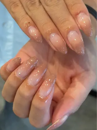 ネイル 本町🤍ちゅるん 自爪育成✨🤍のネイルデザイン