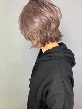 ショート カラー 柔らかな縮毛矯正 透明感カラー💫のヘアスタイル