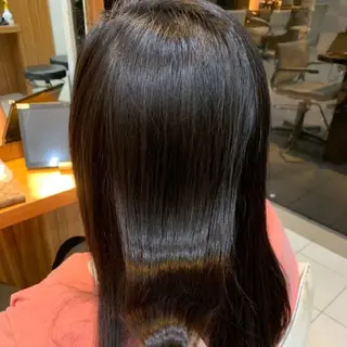 セミロング カラー 縮毛矯正/ワンカラー モデル募集🫧田村のヘアスタイル