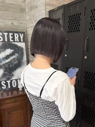 ミディアム カラー 色落ち綺麗透明感カラ /ボブ/ナカツヒカルのヘアスタイル