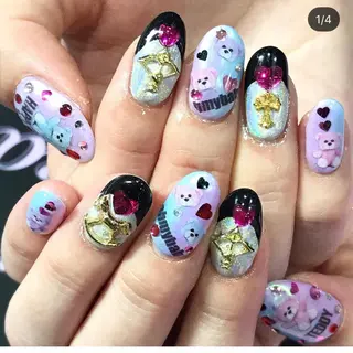ネイル 渋谷/チップ長さ出し 👑アプレgel-xのネイルデザイン
