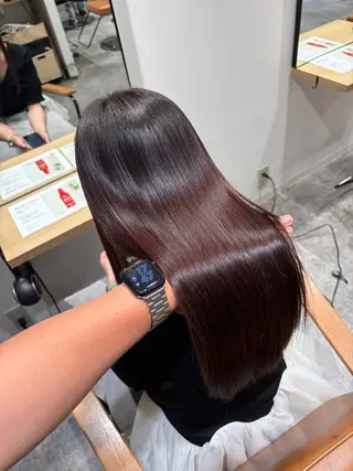 ロング 縮毛矯正/髪質改善/ 橿原神宮前/中村吉平のヘアスタイル