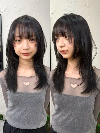 ロング カラー ‎♡アヤメ/レイヤー ボブ♡渋谷のヘアスタイル