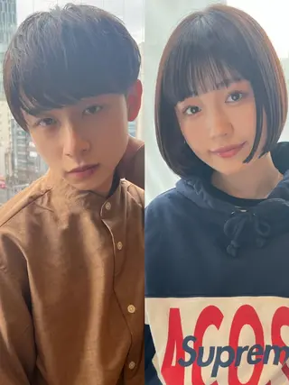 ショート メンズ 髪質改善×韓国ヘア 透け感カラーやまたつのヘアスタイル