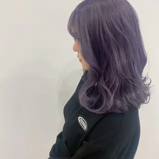 ミディアム カラー パーマ ヘアアレンジ 肥後 有紗のヘアスタイル
