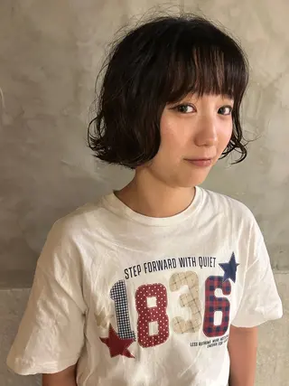 ショート パーマ ayane⭐️ボブ・ ショート・パーマのヘアスタイル