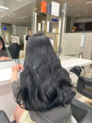 ミディアム カラー パーマ ヘアアレンジ メンズ キッズ ネイル マツエク・マツパ アイブロウ 🦋縮毛/韓国レイヤ ー/透明感カラー🦋のヘアスタイル