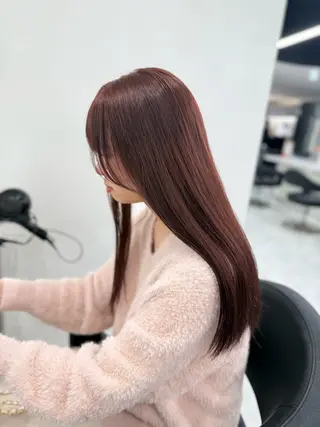 ロング カラー ラベンダー💜 グレージュ🩶のヘアスタイル