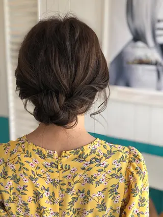 セミロング カラー ヘアアレンジ Snaly カラー特化ページのヘアスタイル